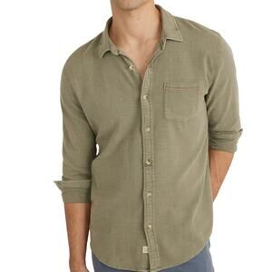 MARINE LAYER Classic Stretch Selvage Long Sleeve Button-Down Shirt Vetiver - L